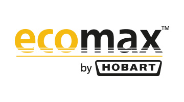 ecomax by Hobart logo – brand for professional dishwashing and glasswasher solutions for restaurants, energy-efficient kitchen equipment.